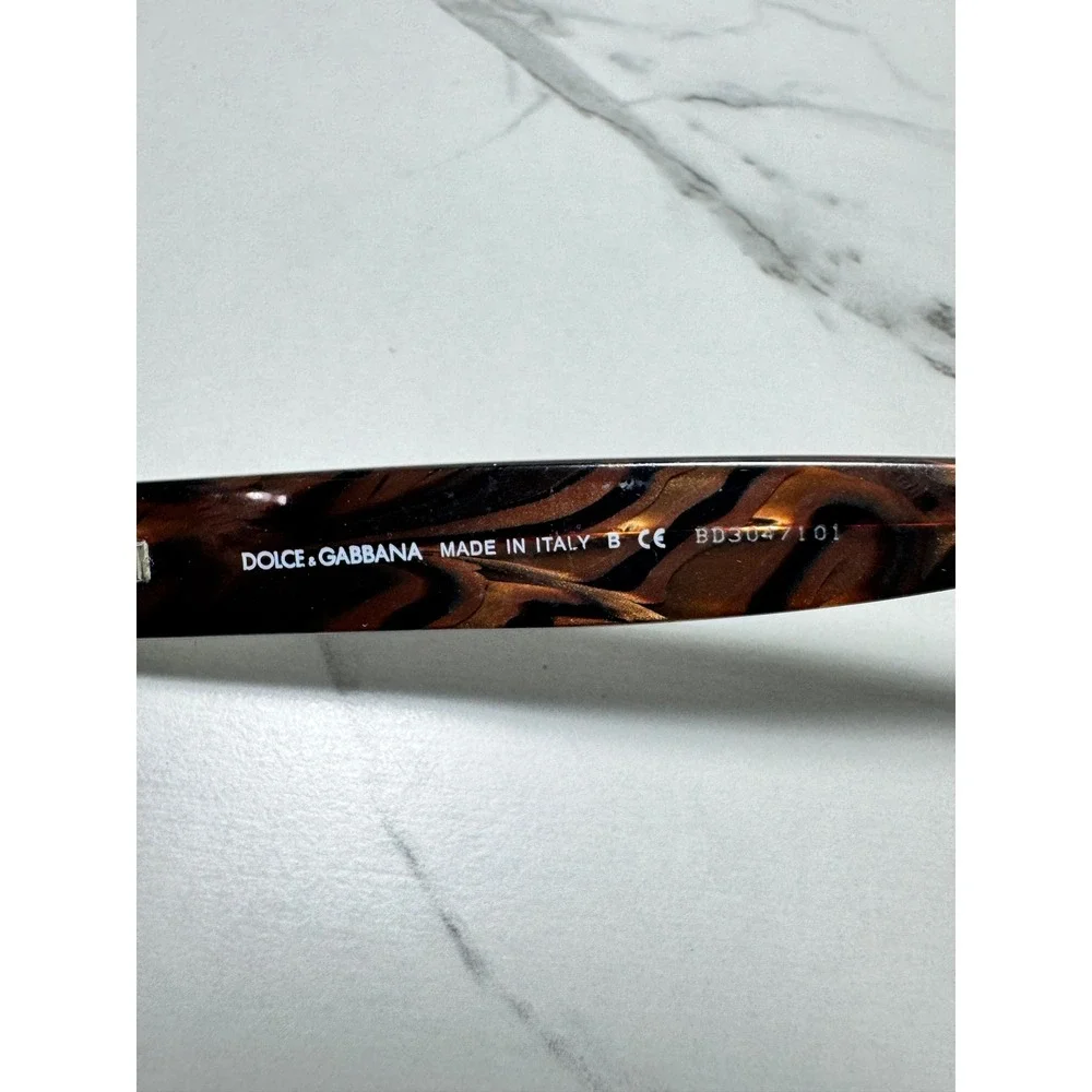 Dolce & Gabbana DG 3063 Eyeglasses Peach Brown Marble Tortoise 52-16-135 Italy